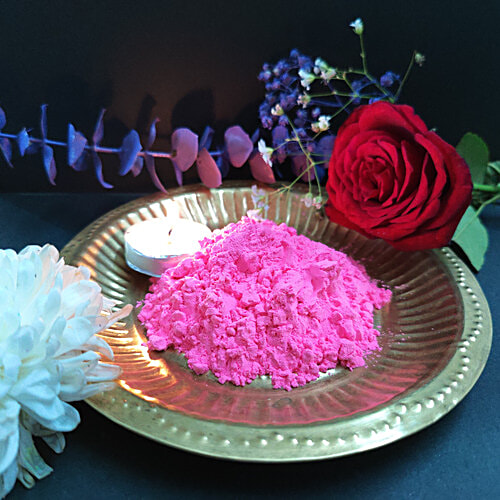 House of Festivals Uv Shade Organic Herbal Holi Colour/Gulal - Pink,Non-Toxic,For Festive Use, 100 g  