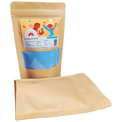 House of Festivals Uv Shade Organic Herbal Holi Colour/Gulal - Blue,Non-Toxic,For Festive Use, 100 g  