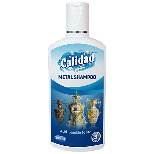 Calidad Metal Shampoo Liquid For Brass, Pooja Idols, Vessels, Copper, Artefacts, Steel & Silver,, 200 ml  Cleans
 Protects
 Dazzling Shine