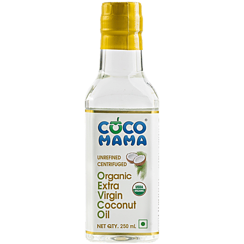 Coco mama Organic Extra Virgin Coconut Oil - Unrefined, 250 ml PET Bottle 