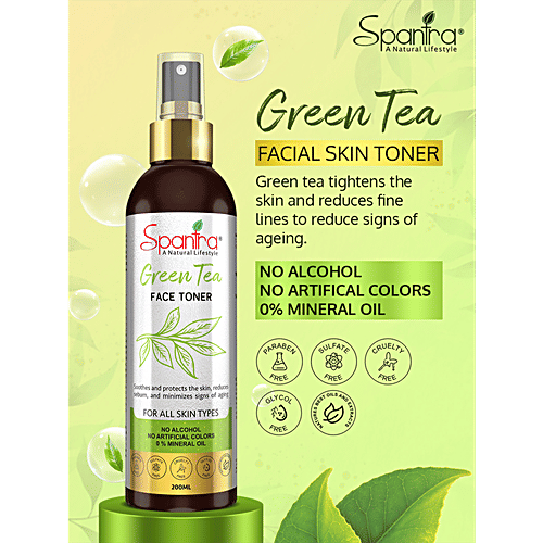 Buy Spantra Face Toner Green Tea, Tightens Large Pores, Treats Acne