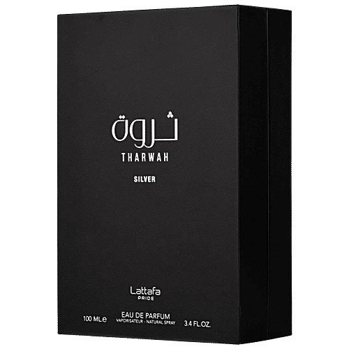 Lattafa Pride Eau De Parfum - Tharwah Silver, Natural Spray, Long-lasting, 100 ml