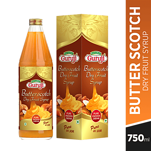 Buy Jai Guruji Butterscotch Dry Fruit Syrup Pure Indian Drink, Made