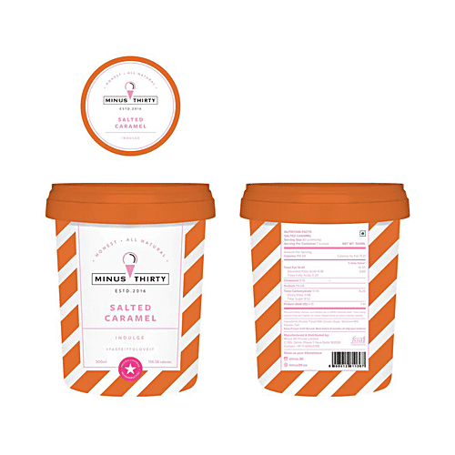 Minus 30 Indulge Salted Caramel Ice Cream, 500 ml  