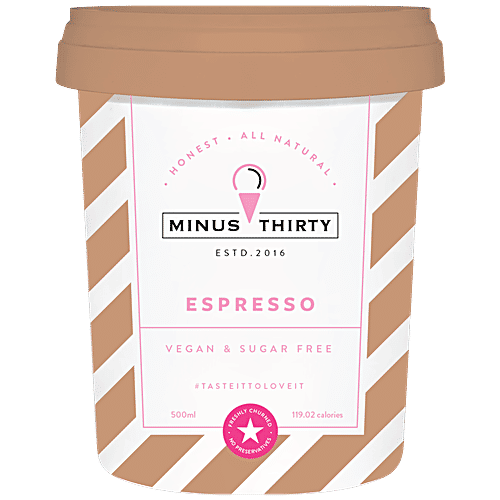 Buy MINUS 30 Espresso Ice Cream Vegan & SugarFree Online at Best