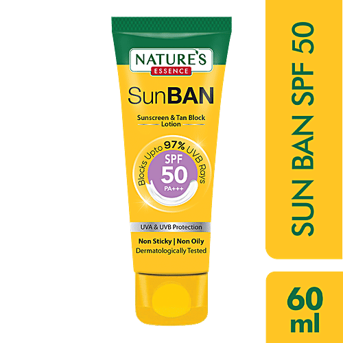Buy Natures Essence SunBan Sunscreen & Tan Block Lotion SPF 50 PA