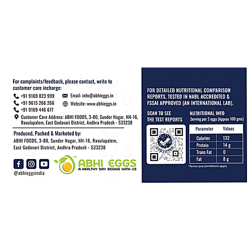 Buy ABHI EGGS Vitamin D3 with Immunity Boosters, 100 antibiotic free Online at Best Price of Rs