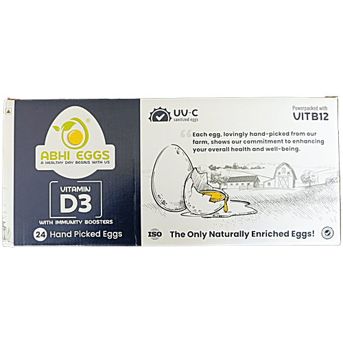 Buy ABHI EGGS Vitamin D3 with Immunity Boosters, 100 antibiotic free Online at Best Price of Rs
