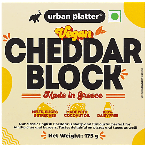 Buy Urban Platter Vegan Cheddar Cheese Coconut Oil, 100 Dairy Free