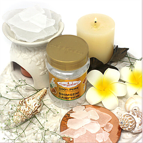 Mangalam Pure Camphor Bhimseni, 250 g Jar Pure Bhimseni Camphor
 Instant Burning
 Purifies Ambience