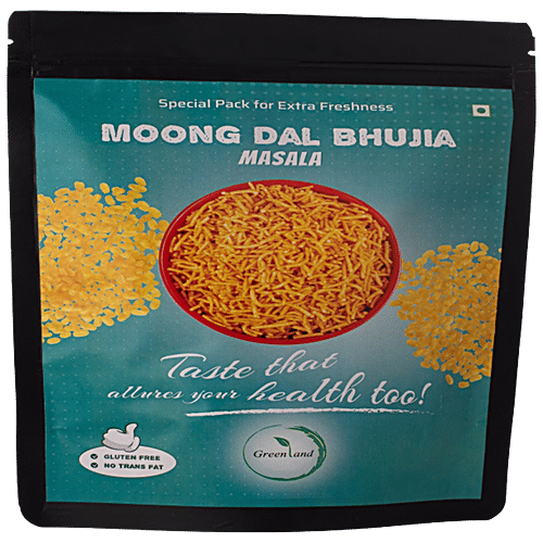 Greenland Moongdal Bhujia - Masala Flavour, Gluten Free, 140 g Pouch