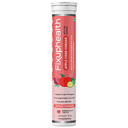 Buy Fixuphealth Effervescent Tablets Apple Cider Vinegar, With Mother
