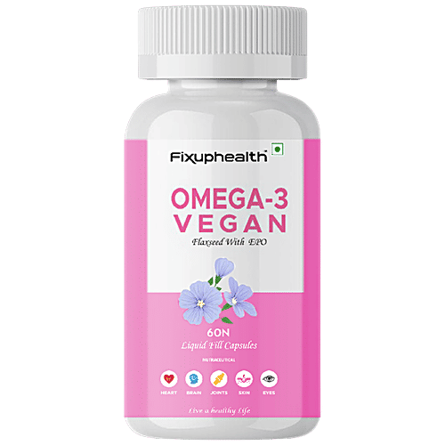 Fixuphealth Omega 3 Vegan Capsules - Boosts Overall Health, 60 pcs  