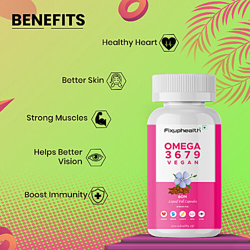 Buy Fixuphealth Omega 3 6 7 9 Capsules Boosts Overall Health Online