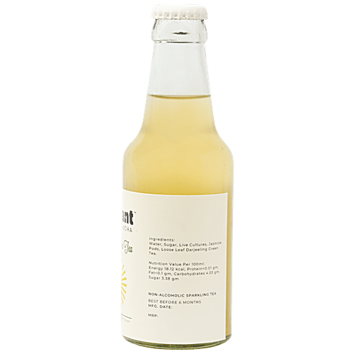 Mossant Jasmine Green Tea Kombucha - Low Sugar, Non-Alcoholic Sparkling, 200 ml  