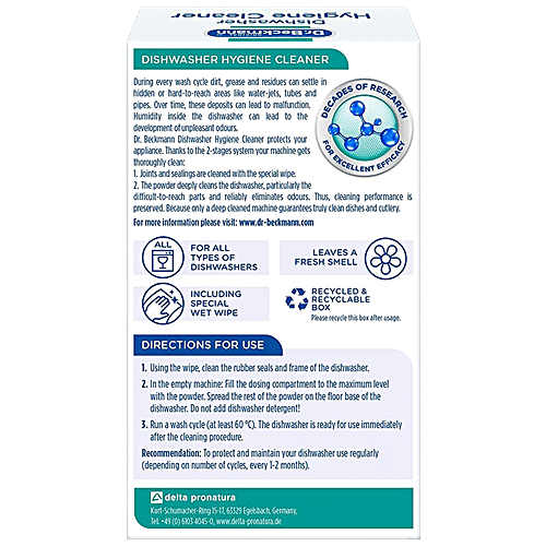 Buy Dr. Beckmann Dishwasher Hygiene Cleaner Eliminates Odours