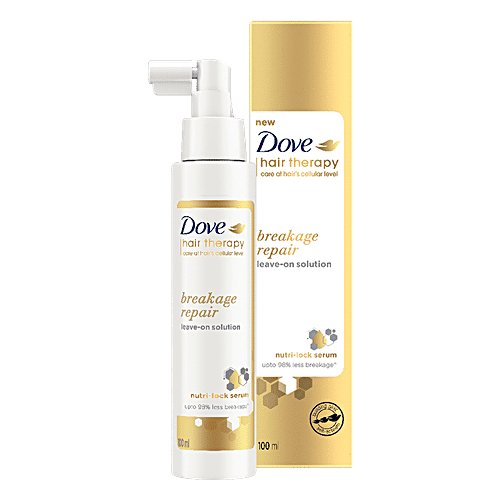 Dove Hair Therapy Breakage Repair Leave-On Solution, No Parabens & Dyes, With Nutri-Lock Serum For Hair & Scalp, 100 ml  