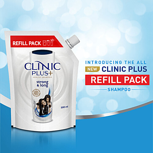 Clinic Plus Strong & Long Shampoo Refill, 500 ml  