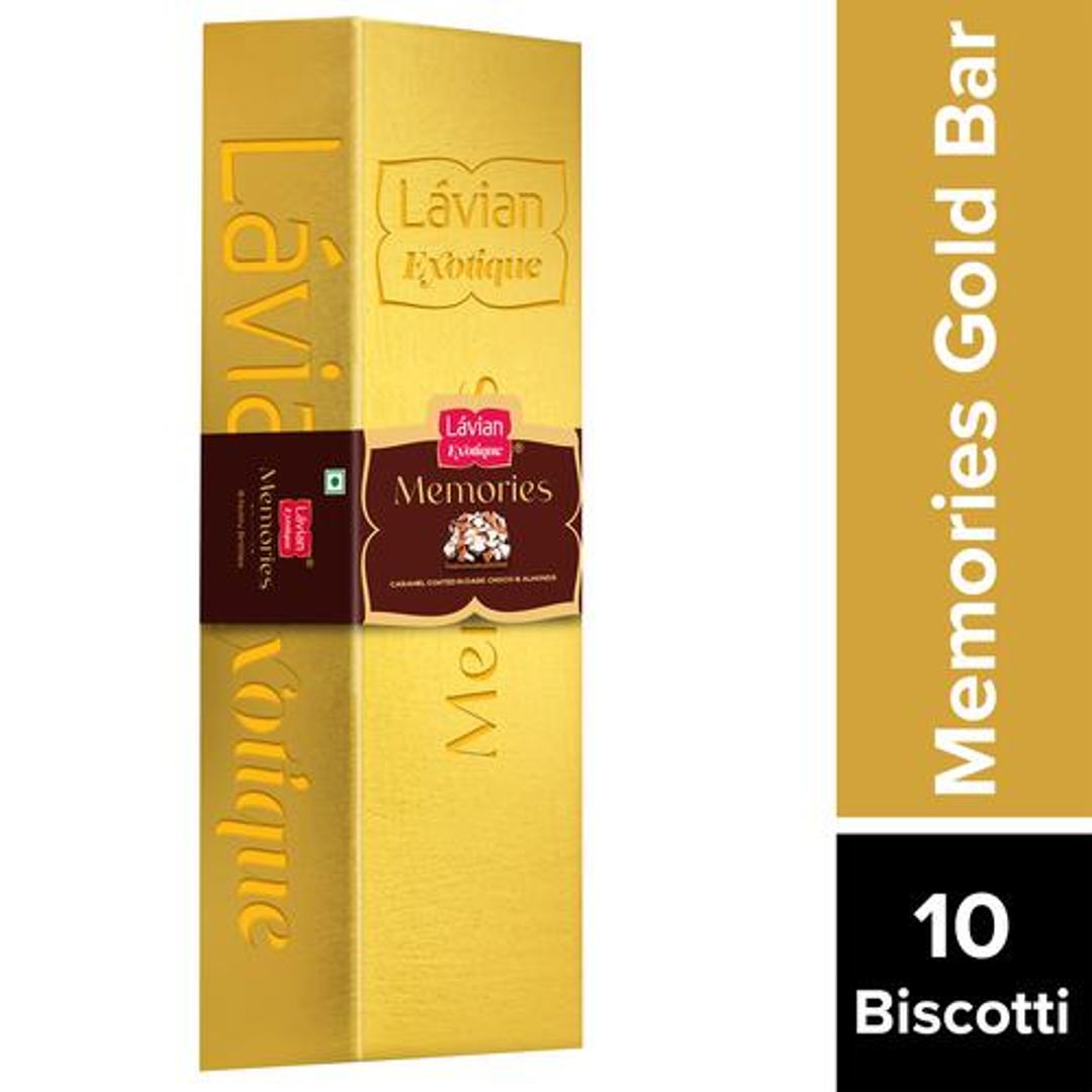 Lavian Exotique Gold Bar - Almond Brittles, 128 g 