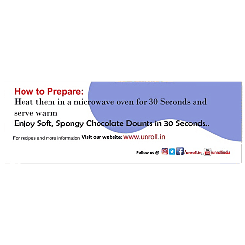 UNROLL Dark Chocolate Donuts - Heat & Eat, 200 g (4 pcs) 