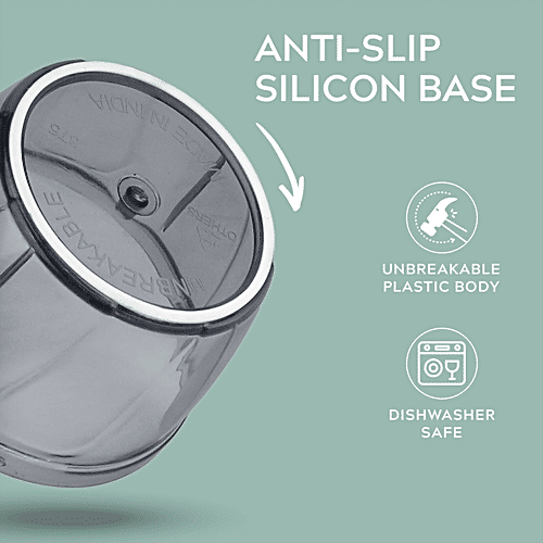 Home Puff Fruit & Vegetable Chopper For Kitchen - 3 Sharp Stainless-Steel Blades, Food-Grade, Anti-Slip Base, 375 ml