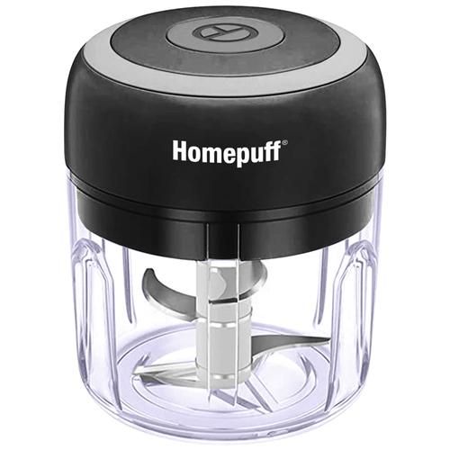 Home Puff Electric Vegetable Chopper With Japanese Technology - Wireless,  One Touch, Chops In 10 Second, Rechargeable, Waterproof, Stainless Steel