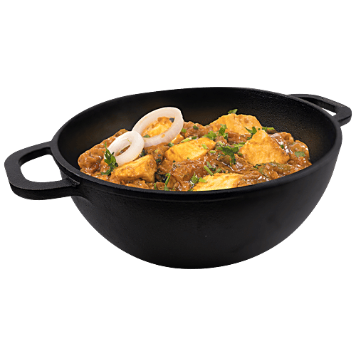 Home Puff Pre-Seasoned Non-Stick Cast Iron Kadai For Cooking & Deep Frying, Coating Free Cookware - Multipurpose Loha With Heavy Base, Gas Stove Friendly, 10”, 3.5 L