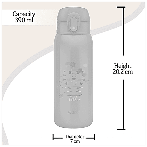 Milton Jolly 475 Stainless Steel Insulated Water Bottle - Ivory, 390 ml  