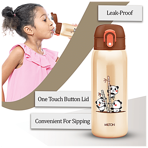 Milton Jolly 475 Stainless Steel Insulated Water Bottle - Ivory, 390 ml  