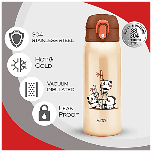 Milton Jolly 475 Stainless Steel Insulated Water Bottle - Ivory, 390 ml  