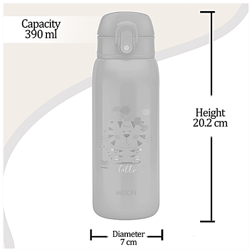 Milton Jolly 475 Stainless Steel Insulated Water Bottle - Pink, 390 ml  