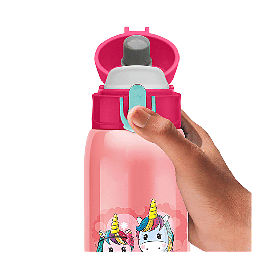 Milton Jolly 475 Stainless Steel Insulated Water Bottle - Pink, 390 ml  