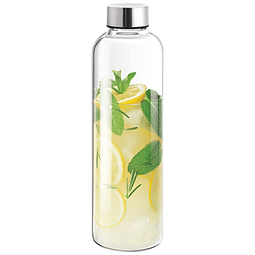 Treo Clarion Borosilicate Glass Water Bottle - Leak Proof, BPA Free Lid, Transparent, 760 ml (1 pc) 