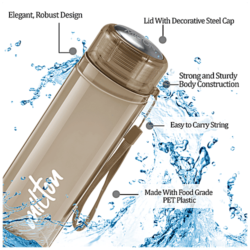 Milton Hector Pet Water Bottle - BPA Free, Leak Proof, Brown, 1 L (1 pc) 