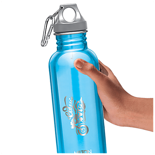 Milton Alive Stainless Steel Water Bottle - Leak Proof & Rustproof, Cyan, 750 ml (1 pc) 