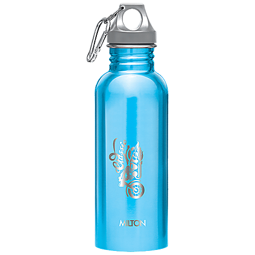 Milton Alive Stainless Steel Water Bottle - Leak Proof & Rustproof, Cyan, 750 ml (1 pc) 