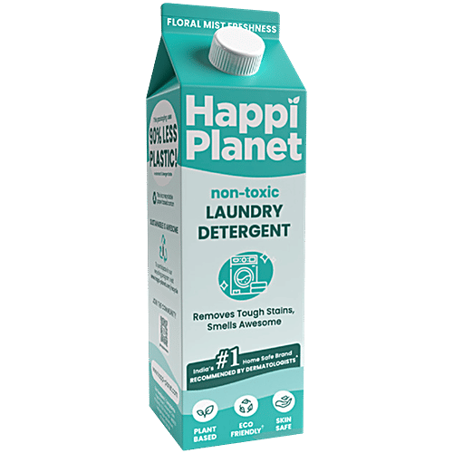 Happi Planet Eco-Friendly Laundry Detergent, 1 L  Eco-Friendly
 Plant-Based
 Non-Toxic