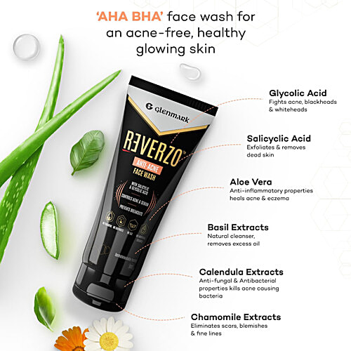 Buy Reverzo Glenmark AntiAcne Face Wash With Glycolic & Salicylic
