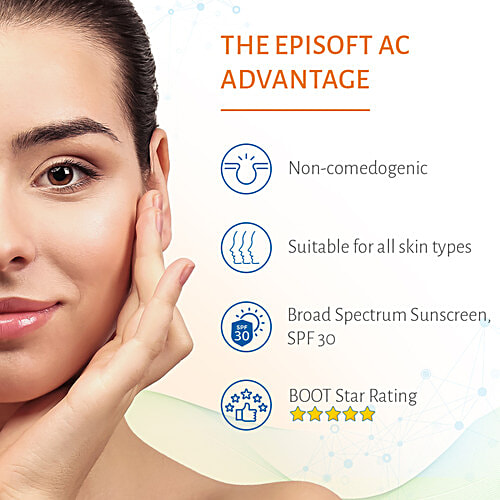 Episoft Glenmark AC Moisturiser With Microencapsulated Sunscreen - SPF 30+, Paraben Free, 75 g  