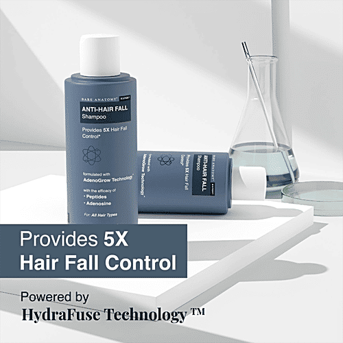 Bare Anatomy Expert Anti Hair Fall Shampoo - 5x Fall Control, Sulphate & Paraben Free, 250 ml  