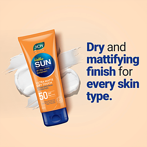 Joy Revivify Hello Sun Ultra Matte Dry Touch Sunscreen - SPF50, PA++++, All Day Active, 50 ml  