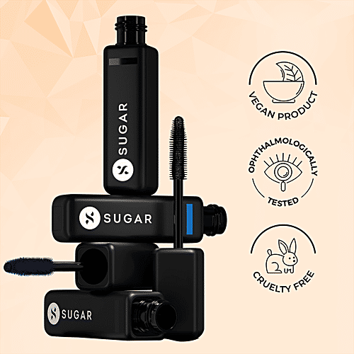 Sugar Cosmetics Bold Unfold Waterproof Mascara - Long-lasting, Waterproof & Smudge Proof, 10 ml 01 Black Diamond 