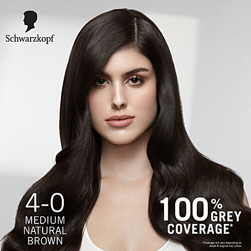 Schwarzkopf Colour Specialist Permanent Hair Colour - Care & Moisture, Perfect Grey Coverage, 165 ml 4-0 Medium Natural Brown