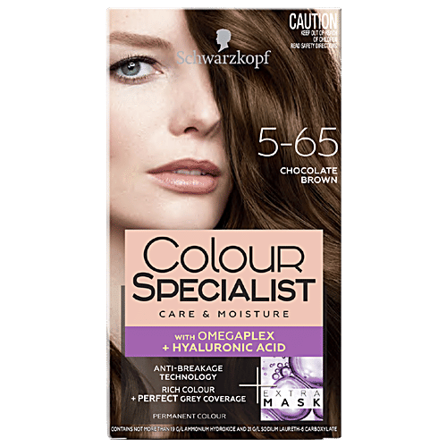 Schwarzkopf Colour Specialist Permanent Hair Colour - Care & Moisture, Perfect Grey Coverage, 165 ml 5-65 Chocolate Brown 