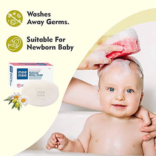 Buy Mee Mee Natural Nourishing Baby Soap With 100 Chamomile & Olive, Dermatologically Tested