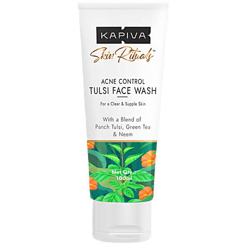 Kapiva Acne Control Tulsi Face Wash - For A Clear & Supple Skin, Paraben Free, 100 ml  