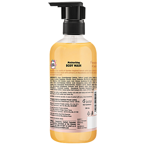 Buds & Berries Moisturising Body Wash - Macadamia & Vanilla, Gently Cleanses Skin, No Parabens, 300 ml  