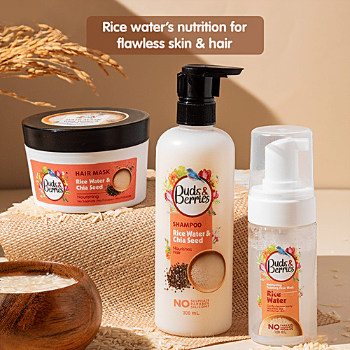 Buy Buds & Berries Nourishment Hair Mask Rice Water & Chia Seed, For
