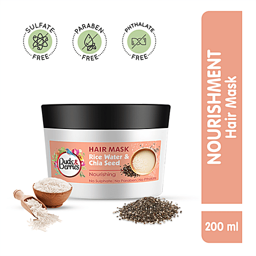 Buy Buds & Berries Nourishment Hair Mask Rice Water & Chia Seed, For