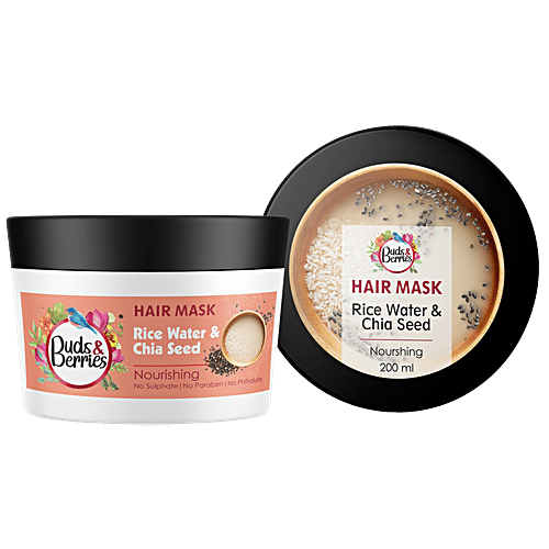 Buy Buds & Berries Nourishment Hair Mask Rice Water & Chia Seed, For